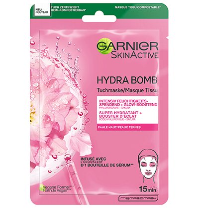 gesichtspflege gesichtspflege marken hydrabomb garnier hydra bomb tuchmaske sakura fahle haut